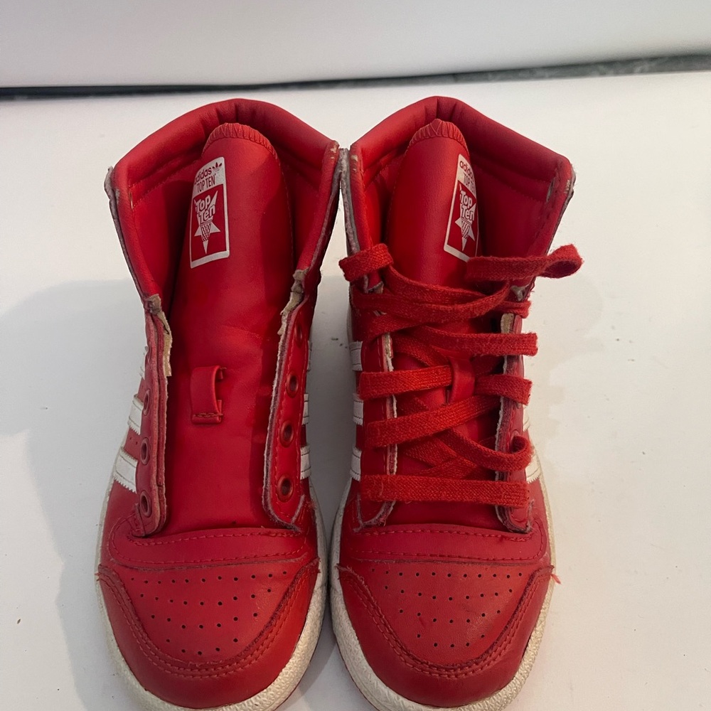 adidas Kids Red High-Top Sneakers